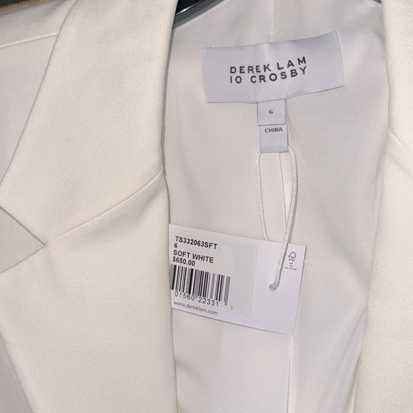 Derek Lam 10 Crosby Winter White Embroidered Blazer - Picture 7 of 7